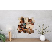 Benutzerdefiniertes Foto Auf Holz - Puzzleteil-Kachel Laser Geschnittene Holzdrucke Direktdruck Muttertagsbild Geschenkidee Für Sie von JeffersonStDesign