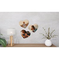 Personalisiertes Foto Auf Holz - Herzförmige Fliese Laser Geschnittene Holzdrucke Direktdruck Muttertagsbild Geschenkidee Für Sie von JeffersonStDesign