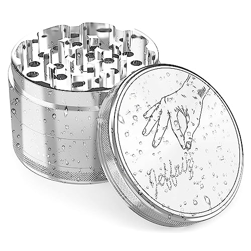 Grinder Kräutermühle Antihaft Aluminium Eloxiert CNC 4 Teile Metall | Ø 63 mm | Jeffriz von Jeffriz
