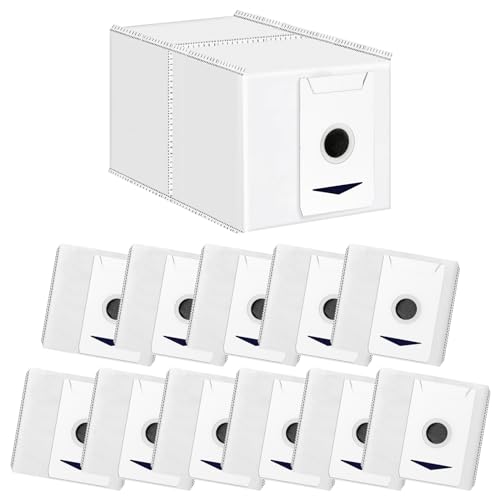 Jegehoyo 12 Stück Staubbeutel für Ecovacs Deebot T30 Pro Omni / T30 Omni Saugroboter Zubehör, 3L Großer Staubsaugerbeutel Ersatzteile von Jegehoyo