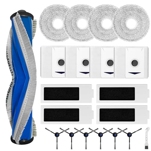 Jegehoyo 20 Stück Zubehörset für ECOVACS DEEBOT T30 Pro Omni / T30 Omni Roboter-Staubsauger-Ersatzteile, 1 Hauptbürste, 4 HEPA-Filter, 4 Wischtücher, 4 Staubbeutel, 6 Seitenbürsten, 1 Reinigungsbürste von Jegehoyo