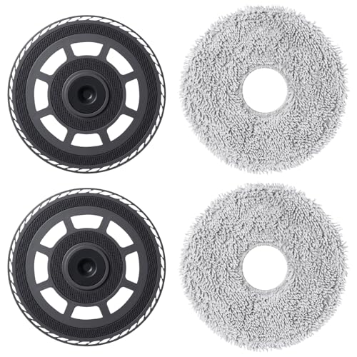 Jegehoyo Mopptücher mit Wischplatten Ersatzteile für Dreame X50 Ultra Complete/L40s Pro Ultra/X50 Master/L50 Pro Ultra, für Mova V50 Ultra Complete Roboter Staubsauger Wischpad Wischmopp Mopphalterung von Jegehoyo