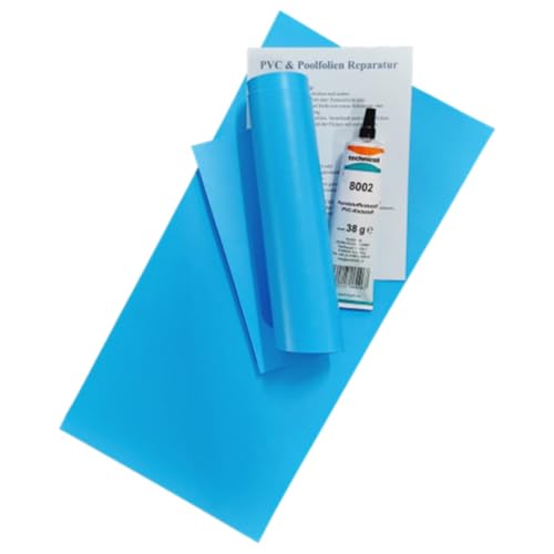 Jeha Pool Reparaturset mit Kleber 38 gr. technicoll Folien Reparaturset Poolflicken + Kleber Schwimmbad Verschiedene Größen (35 x 140 cm) von Jeha