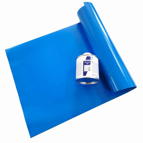 Jehapro Reparaturset Für Pools und mehr gewebeverstärkte Folie Poolfolie Planenflicken (1st. 66x134cm + 250ml Kleber) von Jehapro