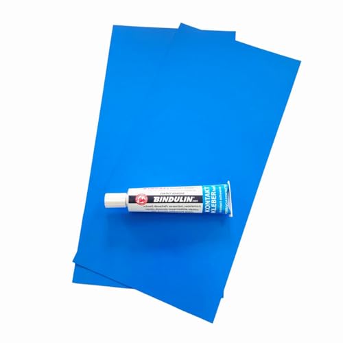 Jehapro Reparaturset Für Pools und mehr gewebeverstärkte Folie Poolfolie Planenflicken (2 st. 16x33cm + 1x40g Kleber) von Jehapro