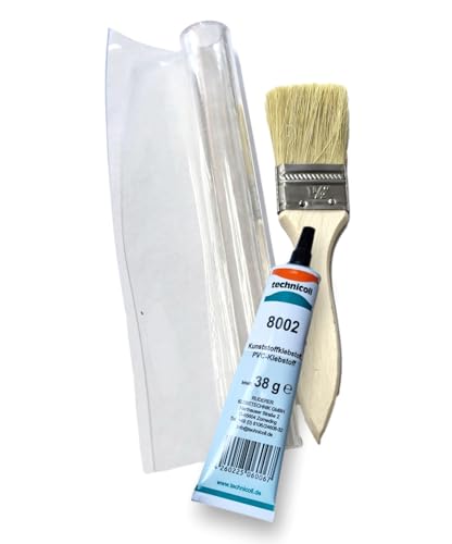 PVC Folienkleber 38g Tube mit Unterlage und Pinsel Poolkleber weich PVC Kleber technicoll 8002 Tube 38 gr. von Jehapro