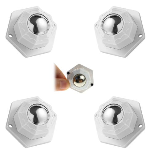 Möbelgleiter, 4 Stück Kugelrollen, Möbelrollen Flach Set, Selbstklebendes Rollenrad, Kugelrollen, Möbelrollen Groß für Möbel Küchenutensilien Aufbewahrungsboxen von JeiibrZui