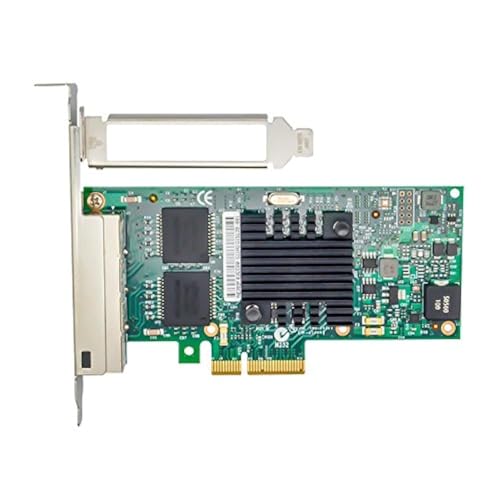 Jeirdus Intel I350AM2 Chipsatz I350-T4 PCI-E X4 Quad RJ-45 Ethernet Netzwerkkarte Adapter Controller NIC 10/100/1000Mbps von Jeirdus
