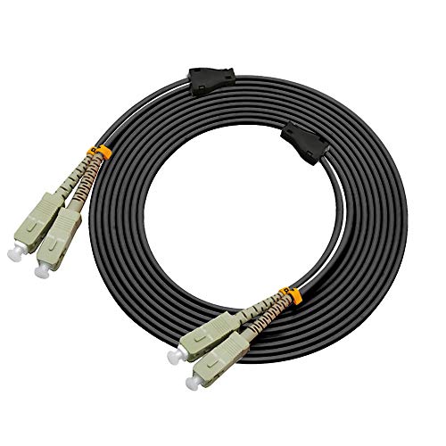 Jeirdus Optisches Patchkabel für den Außenbereich, 50 m, SC auf SC, Duplex, OM2, Multimode, 50/125, 50 m SC-SC Jeirdus Optisches Patchkabel für den Außenbereich, 50 m, SC auf SC, Duplex, OM2, Multimode, 50/125, 50 m SC-SC von Jeirdus