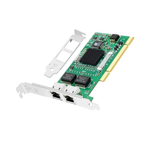 Jeirdus PCI-Netzwerkkarte, 1000 m, RJ45 NIC Desktop-Ethernet-Adapter 82546-T2 Network Card von Jeirdus