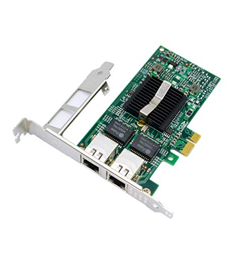 Jeirdus PCIE X1 Server Netzwerkkarte 1000M RJ45 NIC Ethernet Desktop Adapter 82576-2T-X1 Network Card von Jeirdus