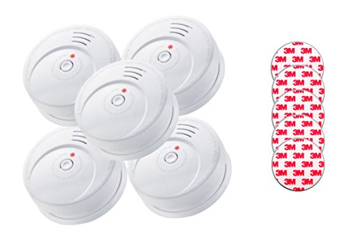 Jeising 1/GS506Gpad GS506G 5-er Set Rauchwarmelder mit 10 Jahres Lithium Batterie Kriwan Testzentrum Zertifiziert EN14604 inkl. Magnetbefestigung Magnetopad von Jeising