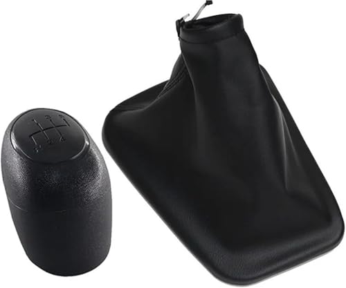 Jeiuvrao Leder-Schaltknauf Für Benz für Sprinter 2000-2005 Schwarz Leder Auto Shift Schaltknauf Hebel Gaitor Boot Abdeckung von Jeiuvrao