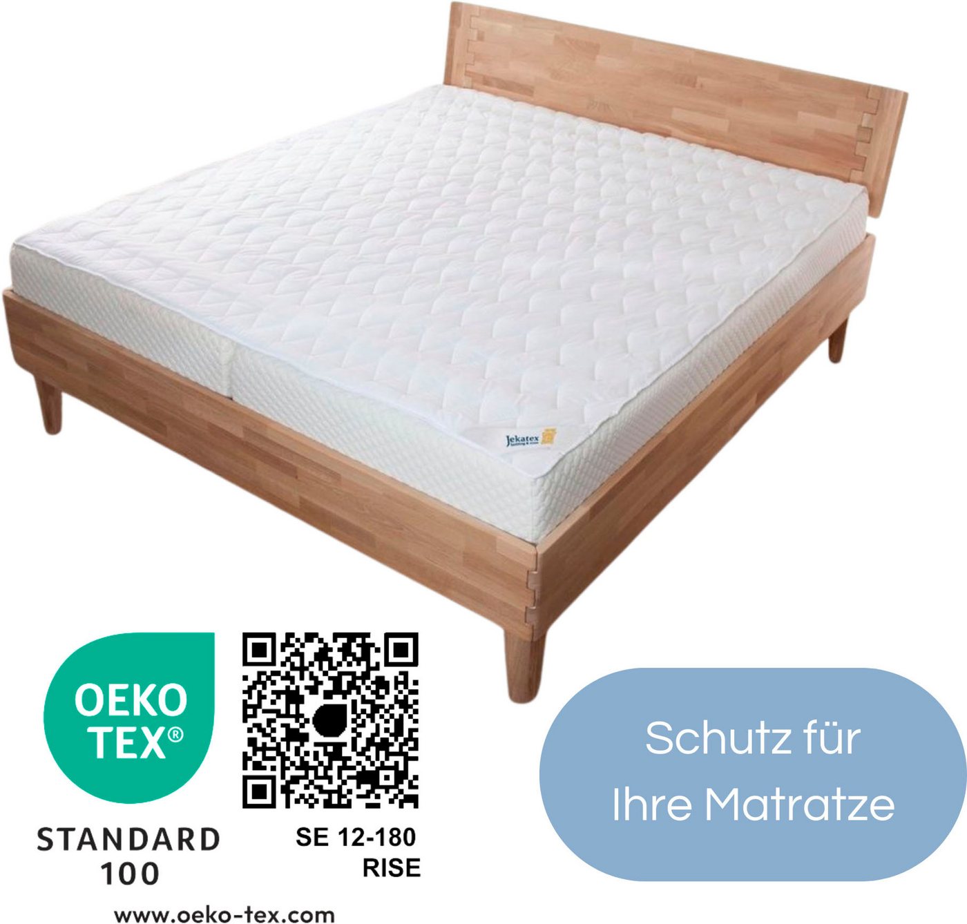 Matratzenauflage Aloe Vera Jekatex, Auflage 90x200 cm für Matratze mit Aloe Vera veredelt. von Jekatex