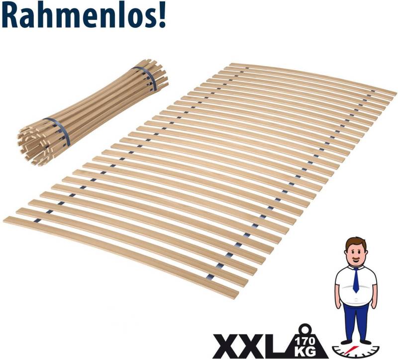Rollrost Basic Comfort in 90x200 cm und weiteren Größen erhältlich, Jekatex, Kopfteil nicht verstellbar, Fußteil nicht verstellbar, Belastbar bis 170kg von Jekatex
