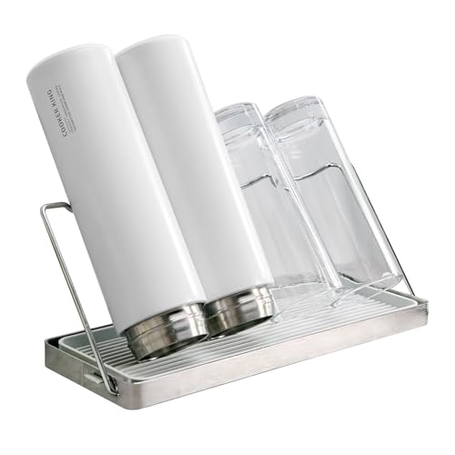 Jekero Flaschenhalter 304 Edelstahl, Faltbar Flaschenständer zum Abtropfen, Kuchen Organizer mit Abnehmbares Tablett für Wasserflaschen, Babyflaschen und Trinkgläser Abwässerung Jekero Flaschenhalter 304 Edelstahl, Faltbar Flaschenständer zum Abtropfen, Kuchen Organizer mit Abnehmbares Tablett für Wasserflaschen, Babyflaschen und Trinkgläser Abwässerung von Jekero