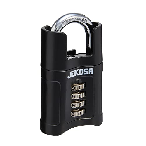 Jekosa® JKS/55 [Wasserdicht] Hochleistungs-Kombinations-Vorhängeschloss für den Außenbereich - [Kein Schlüssel] 4-stelliges Code-Schloss für Schuppen, Tore, Schließfächer, Schlösser von Jekosa