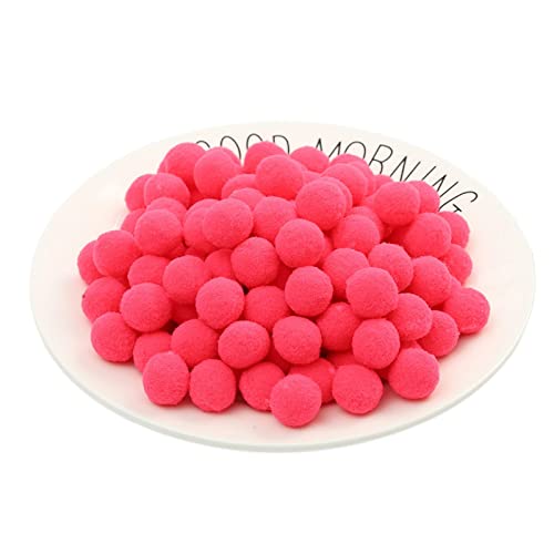 2000 Stück 15mm Pompons Zum Basteln Pom Pom BäLle Bunte Pompom Pompons Flauschigen PlüSch BäLle Bunt Mini Pompons BäLle Flauschigen Craft Pom Pom Bunte Flauschige Pompon (Nr. 22 Leuchtendes Rosenrot) von JekyTMP