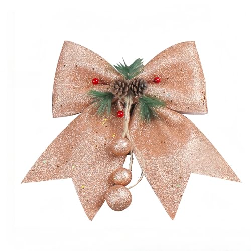 JekyTMP 1 Stück Große Weihnachtsschleifen - 35 x 30 cm Schleife Keine Montage, Weihnachtsbaumschleifen Weihnachtskranzdeko Geschenkschleife Weihnachtsbogen für Kranz, Tür & Weihnachten (Champagner) JekyTMP 1 Stück Große Weihnachtsschleifen - 35 x 30 cm Schleife Keine Montage, Weihnachtsbaumschleifen Weihnachtskranzdeko Geschenkschleife Weihnachtsbogen für Kranz, Tür & Weihnachten (Champagner) von JekyTMP