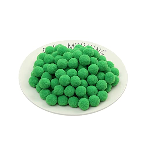 JekyTMP 120 Stück 15mm Pompons Zum Basteln Pom Pom BäLle Bunte Pompom Pompons Flauschigen PlüSch BäLle Bunt Mini Pompons BäLle Flauschigen Craft Pom Pom Bunte Flauschige Pompon (Nr. 12 Grasgrün) von JekyTMP
