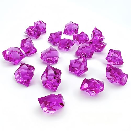 JekyTMP 140 Stück Premium Acrylic Crystal Gems for Party and Wedding Decorations – Transparent Diamonds for DIY Crafts, Table Centerpieces, and Vase Filler – Versatile Acrylic Gems (Rosenrot) von JekyTMP