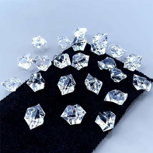 JekyTMP 140 Stück Premium Acrylic Crystal Gems for Party and Wedding Decorations – Transparent Diamonds for DIY Crafts, Table Centerpieces, and Vase Filler – Versatile Acrylic Gems (Transparent) von JekyTMP