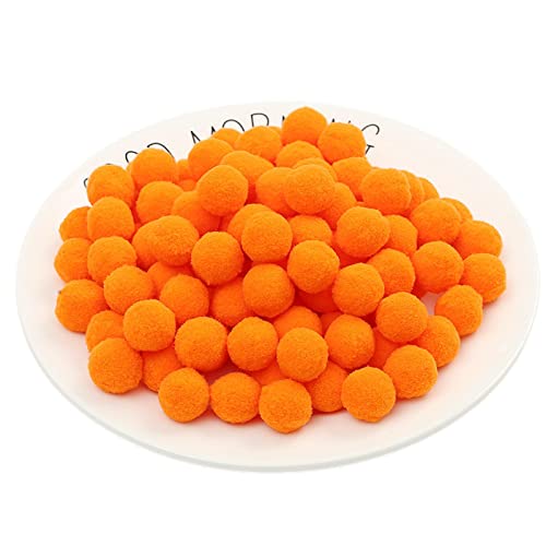 150 Stück 30mm Pompons Zum Basteln BäLle Flauschigen Bunt Mini Pompons Flauschigen PlüSch BäLle Pom Pom BäLle Bunte Pompom Pompons Craft Pom Poms Bunte Flauschige Pompon (Nr. 32 Orange) von JekyTMP