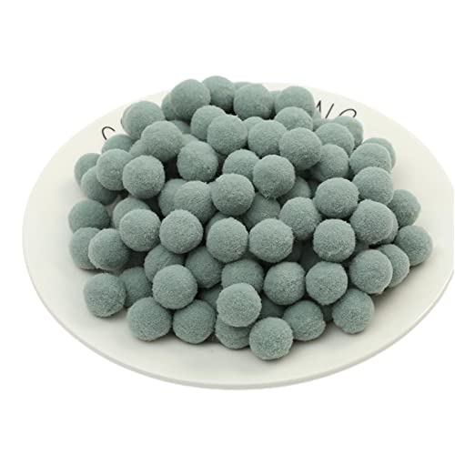 JekyTMP 50 Stück 20mm Pompons Zum Basteln Flauschigen PlüSch BäLle Pom Pom BäLle Bunte Pompom Pompon Bunt Mini Pompons BäLle Flauschigen Craft Pom Poms Bunte Flauschige Pompon (Nr. 44 Bohnengrün) von JekyTMP