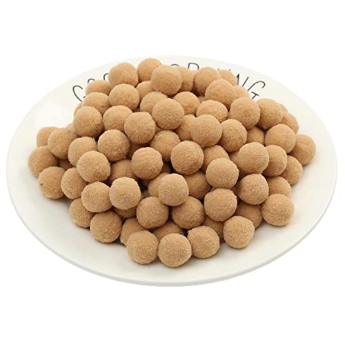 JekyTMP 500 Stück 15mm Pompons Zum Basteln Pom Pom BäLle Bunte Pompom Pompons Flauschigen PlüSch BäLle Bunt Mini Pompons BäLle Flauschigen Craft Pom Pom Bunte Flauschige Pompon (Nr. 31 Khaki) von JekyTMP