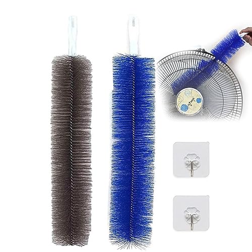 Flexible Fan Dusting Brush, Microfiber Duster Bendable Brush Washable Dusting Brush, Electric Fan Cleaner Duster (2pcs,ONE Size) von Jelaqmot