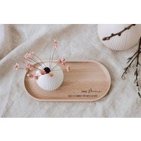 Geschenk Zum Muttertag | Tablett Aus Buchenholz Graviert Mit Danke Mama Servierbrett Gewachster Buche von JelliesDesign