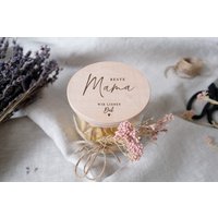 Personalisierbares Vorratsglas | Geschenkidee Für Die Beste Mama, Patentante Usw. Made To Love Aufbewahrung Mit Graviertem Holzdeckel von JelliesDesign