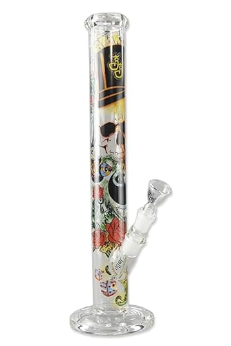 Jelly Joker Bong Colour Skull - 5mm + Clipper von Jelly Joker