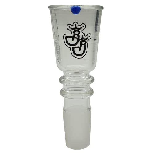 Jelly Joker HQ Bong Köpfe Auswahl 18,8mm Schliff Zylinder Trichter Stufen Kopf + passendes Black Leaf Edelstahlsieb inkludiert (Riesenkopf Idait XXL mit 1 Sieb, 18.8mm) von Jelly Joker