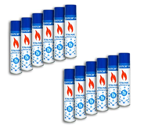 Premium Nachfüllgas - Butangas - Gas - Feuerzeuggas - Feuerzeug + 1 Feuerzeug (12 x ISO Butangas) (12) von Jelly Joker