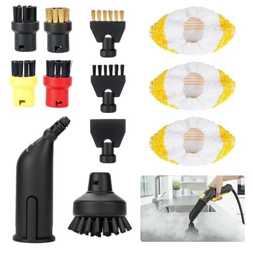 Dampfreiniger Zubehör für Kärcher, 12 Stück Zubehör für Kärcher Dampfreiniger, Dampfreiniger Handgerät Zubehör für SC1 SC2 SC3 SC4 SC5, Dampf Reiniger Ersatzteile Set für Kärcher Steam Cleaner Dampfreiniger Zubehör für Kärcher, 12 Stück Zubehör für Kärcher Dampfreiniger, Dampfreiniger Handgerät Zubehör für SC1 SC2 SC3 SC4 SC5, Dampf Reiniger Ersatzteile Set für Kärcher Steam Cleaner von Jellybibo