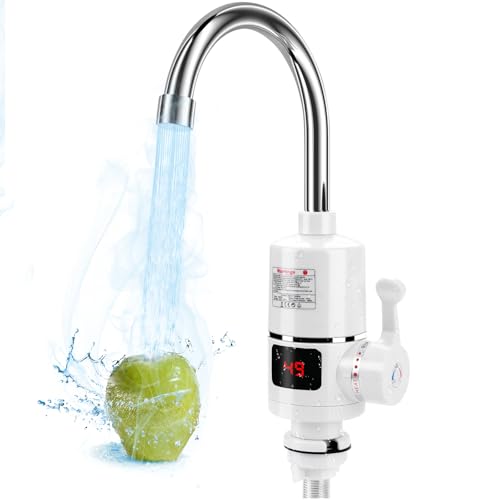 Wasserhahn mit Durchlauferhitzer, 360° Elektrische Wasserhahn, Digitale LCD Temperaturanzeige, Durchlauferhitzer, 220v Wasserhahn mit Durchlauferhitzer Küche für Küche, Garten, Wohnwagen Wasserhahn mit Durchlauferhitzer, 360° Elektrische Wasserhahn, Digitale LCD Temperaturanzeige, Durchlauferhitzer, 220v Wasserhahn mit Durchlauferhitzer Küche für Küche, Garten, Wohnwagen von Jellybibo