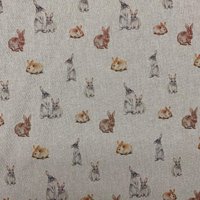 Hasen Tischdecke Rechteck, Oval Oder Rund. 135 cm Breit Bis Zu 400 Lang .baumwolle Leinen Look Uk | Osc Osterhase von Jelubee
