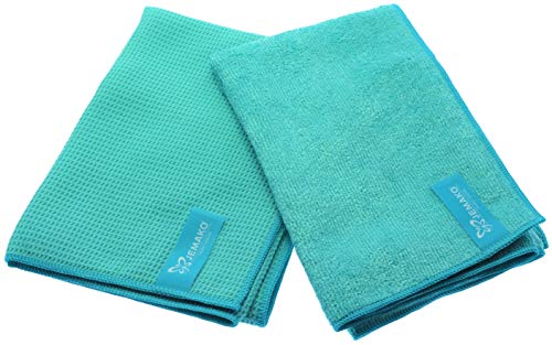 Jemako 2er Set Trockentuch klein 40 x 45 cm + Profituch mittel 40 x 45 cm, Türkis von Jemako
