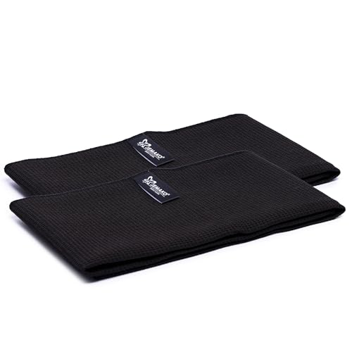 Jemako 2er Set Trockentuch groß 45 x 80 cm, inkl. Profi-Feinwäschenetz (Schwarz) von Jemako
