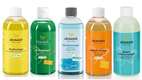 Jemako 5-teiliges Set mit Flüssigreiniger - insgesamt 2,50 Liter (1 Liter/13,44 Euro) von Jemako