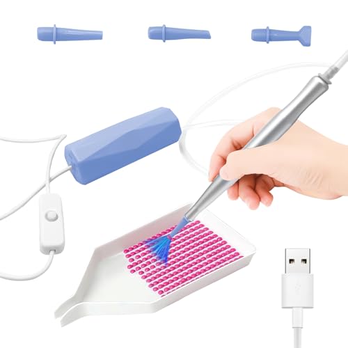 Jemey Elektrischer Diamond Painting Stift, E Painter Diamond Painting Stift Zubehör Werkzeug Set zum Setzen von AB-Steinen, Vakuum-Pumpe Diamond Painting Zubehör mit Ablagefach für Hobbyhandwerk Jemey Elektrischer Diamond Painting Stift, E Painter Diamond Painting Stift Zubehör Werkzeug Set zum Setzen von AB-Steinen, Vakuum-Pumpe Diamond Painting Zubehör mit Ablagefach für Hobbyhandwerk von Jemey