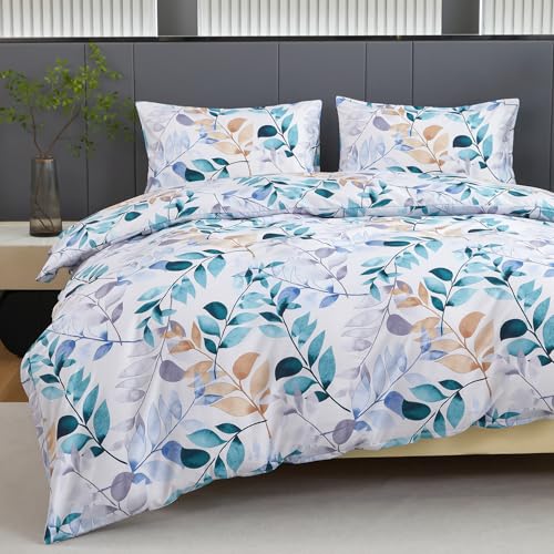 Jemiipee Bettwäsche 140x200 cm Bunt, Bettwäsche-Set mit Buntes Blätter-Muster, Bettbezug 140 x 200 Kissenbezug 65x65, Deckenbezug Wendebettwäsche Weich mit Reißverschluss Jemiipee Bettwäsche 140x200 cm Bunt, Bettwäsche-Set mit Buntes Blätter-Muster, Bettbezug 140 x 200 Kissenbezug 65x65, Deckenbezug Wendebettwäsche Weich mit Reißverschluss von Jemiipee