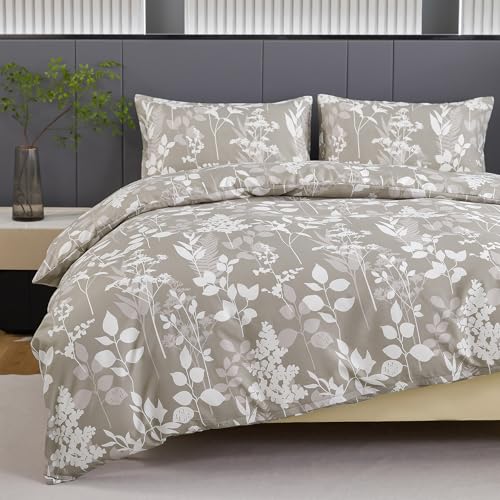 Jemiipee Bettwäsche 140x200 cm Helles Khaki, Bettwäsche-Set mit Blumenmuster, Bettbezug 140 x 200 Kissenbezug 65x65, Deckenbezug Wendebettwäsche Weich mit Reißverschluss Jemiipee Bettwäsche 140x200 cm Helles Khaki, Bettwäsche-Set mit Blumenmuster, Bettbezug 140 x 200 Kissenbezug 65x65, Deckenbezug Wendebettwäsche Weich mit Reißverschluss von Jemiipee