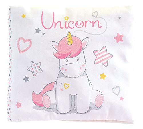 Jemini 023959 Einhorn Mein erstes Buch aus Stoff für Kinder, Polyester, Rosa, klein von Jemini