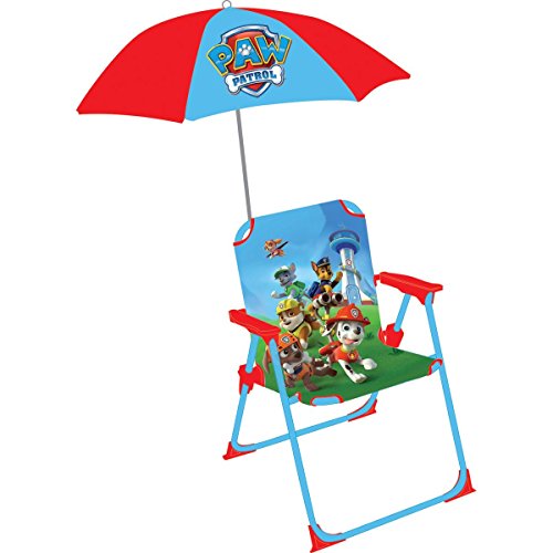 Jemini Paw Patrol Kinder-Klappstuhl mit Sonnenschirm, Legierter Stahl, blau, 38x8x50 cm von Jemini