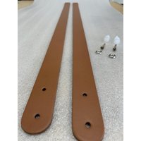 Braune Lederriemen Für Regal | 2Er Set von JemmervaleDesigns