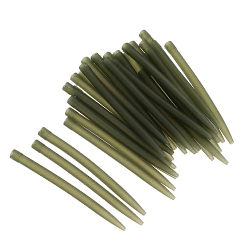 Jemora 50 Stück 54 mm Anti-Tangle-Gummihülsen zum Anschluss an Angelhaken, Karpfen-Grobangelzubehör von Jemora