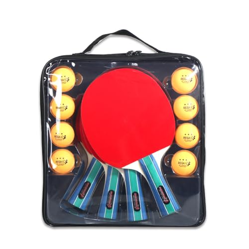 Jemora Ping-Pong-Paddel-Set, Tischtennisschläger mit 3-Sterne-Ping-Pong-Bällen für Indoor-Outdoor-Spiele Jemora Ping-Pong-Paddel-Set, Tischtennisschläger mit 3-Sterne-Ping-Pong-Bällen für Indoor-Outdoor-Spiele von Jemora