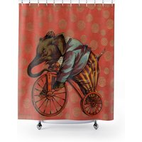 Elefant Duschvorhang von JemsUpcycling